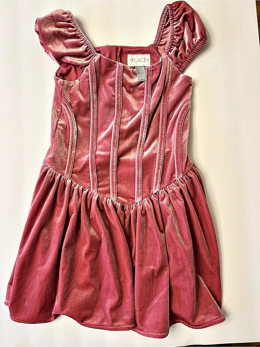 Children’s PLACE Kids Pink Velvet-Style Dress Like New